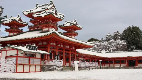 heian shrine winter