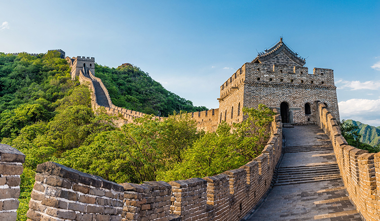 panoramic view of Great Wall of China